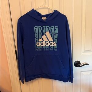 Adidas Blue Hoodie with Logo boys/girls size 18/20